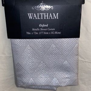 Silver Shimmer Shower Curtain. Waltham brand. New